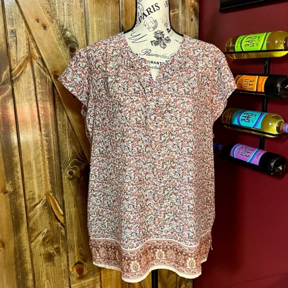BEAUTIFUL FLORAL LIZ CLAIBORNE TOP - Picture 3 of 8